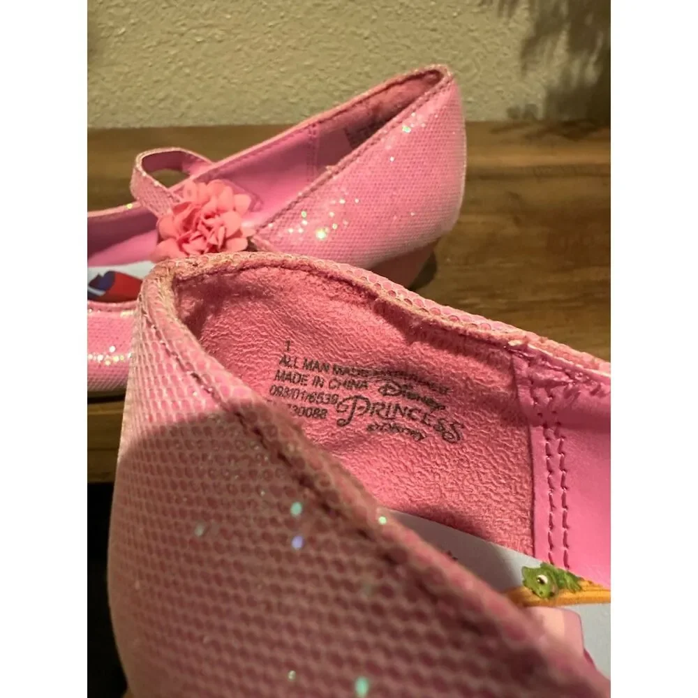 Disney Princess Girl Pink Heel Dress Shoes Size 1